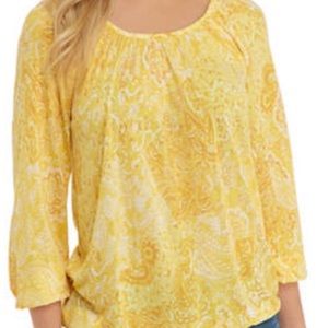Michael Kors Paisley Peasant Blouse-size medium